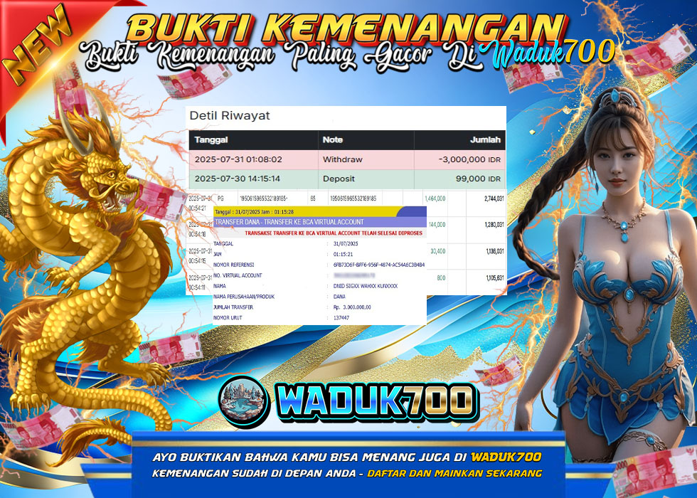BUKTI JACKPOT SLOT MAHJONG WAYS TERPERCAYA DI INDONESIA TGL 31-07-2025