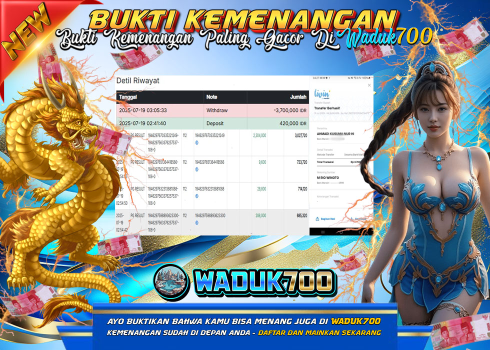 BUKTI JACKPOT SLOT ORIENTAL PROSPERITY TERPERCAYA DI INDONESIA TGL 19-07-2025