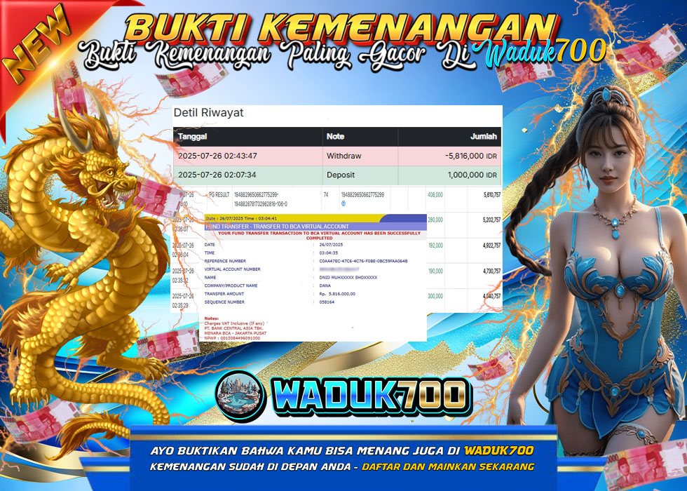 BUKTI JACKPOT SLOT MAHJONG WAYS 2 TERPERCAYA DI INDONESIA TGL 26-07-2025