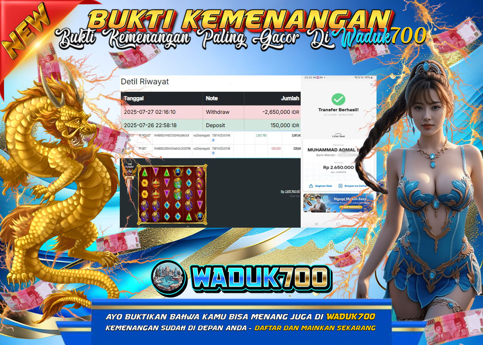 BUKTI JACKPOT SLOT GATES OF OLYMPUS SUPER SECATTER TERPERCAYA DI INDONESIA TGL 27-07-2025