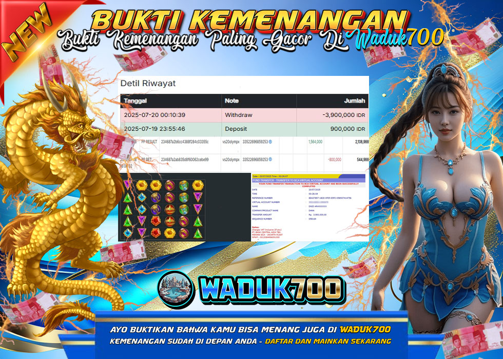 BUKTI JACKPOT SLOT GATES OLYMPUUS 1000 TERPERCAYA DI INDONESIA TGL 20-07-2025