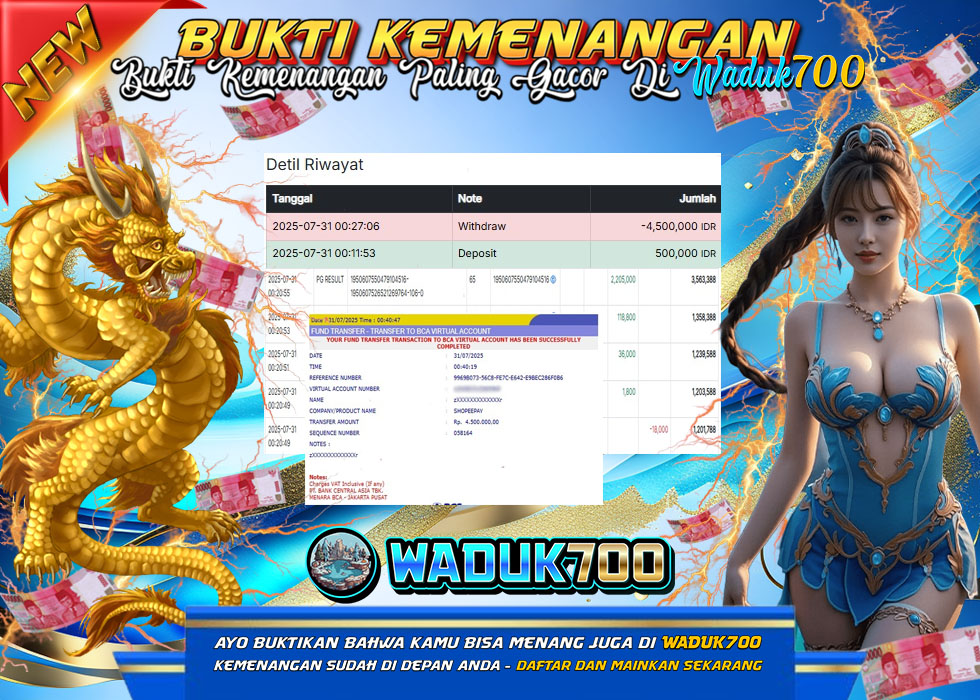 BUKTI JACKPOT SLOT MAHJONG WAYS TERPERCAYA DI INDONESIA TGL 31-07-2025