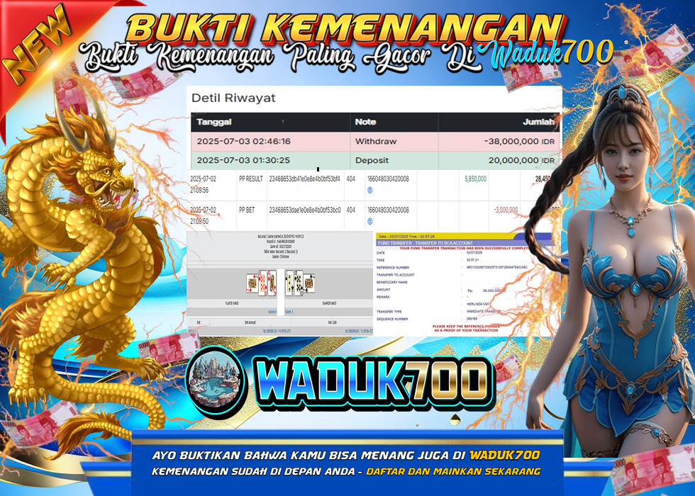 BUKTI JACKPOT CASINO LIVE GAME BACCARAT 2 TERPERCAYA DI INDONESIA TGL 03-07-2025