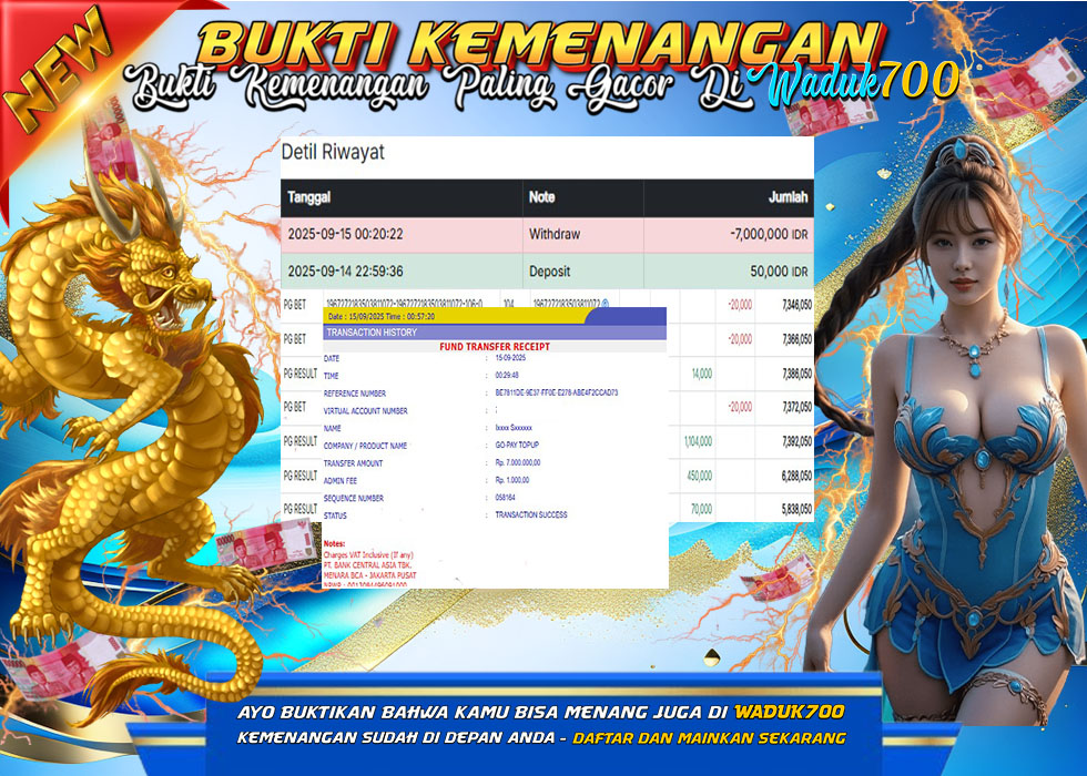 BUKTI JACKPOT SLOT WILD BANDITO TERPERCAYA DI INDONESIA TGL 15-09-2025