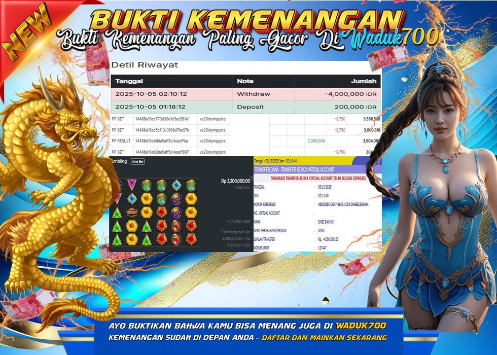 BUKTI JACKPOT SLOT GATES OF OLYMPUS TERPERCAYA DI INDONESIA TGL 05-10-2025
