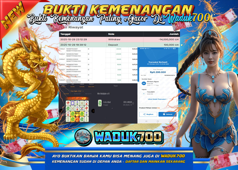 BUKTI JACKPOT SLOT MAHJONG WAYS TERPERCAYA DI INDONESIA TGL 30-10-2025