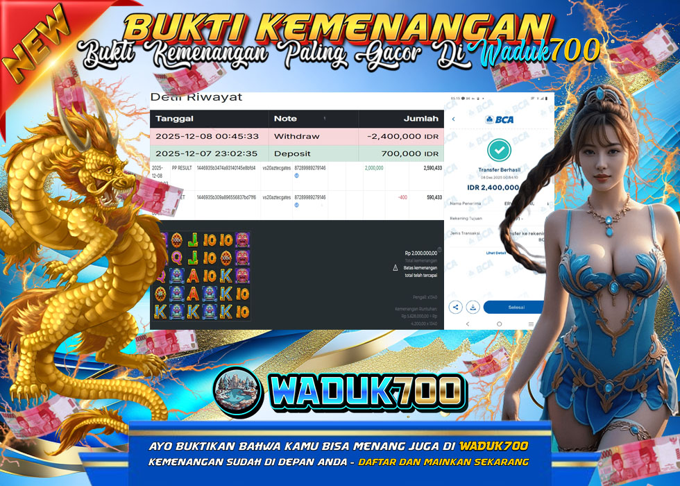 BUKTI JACKPOT SLOT GATES OF AZTEC TERPERCAYA DI INDONESIA TGL 08-12-2025