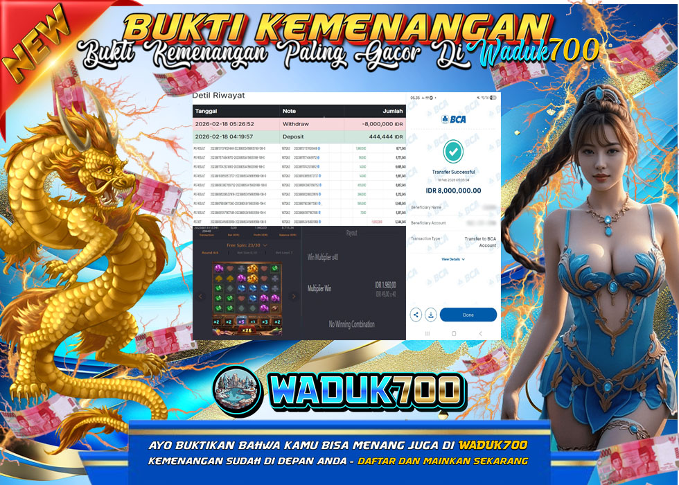 BUKTI JACKPOT SLOT GEMSTONES GOLD  TERPERCAYA DI INDONESIA TGL 18-02-2026