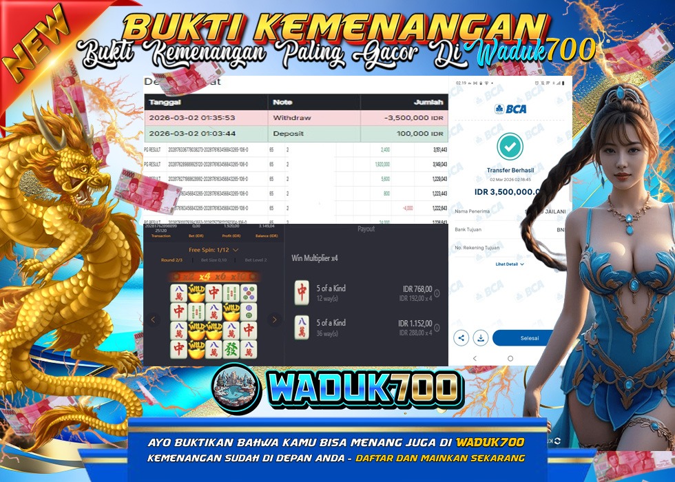 BUKTI JACKPOT SLOT MAHJONG WAYS TERPERCAYA DI INDONESIA TGL 02-03-2026