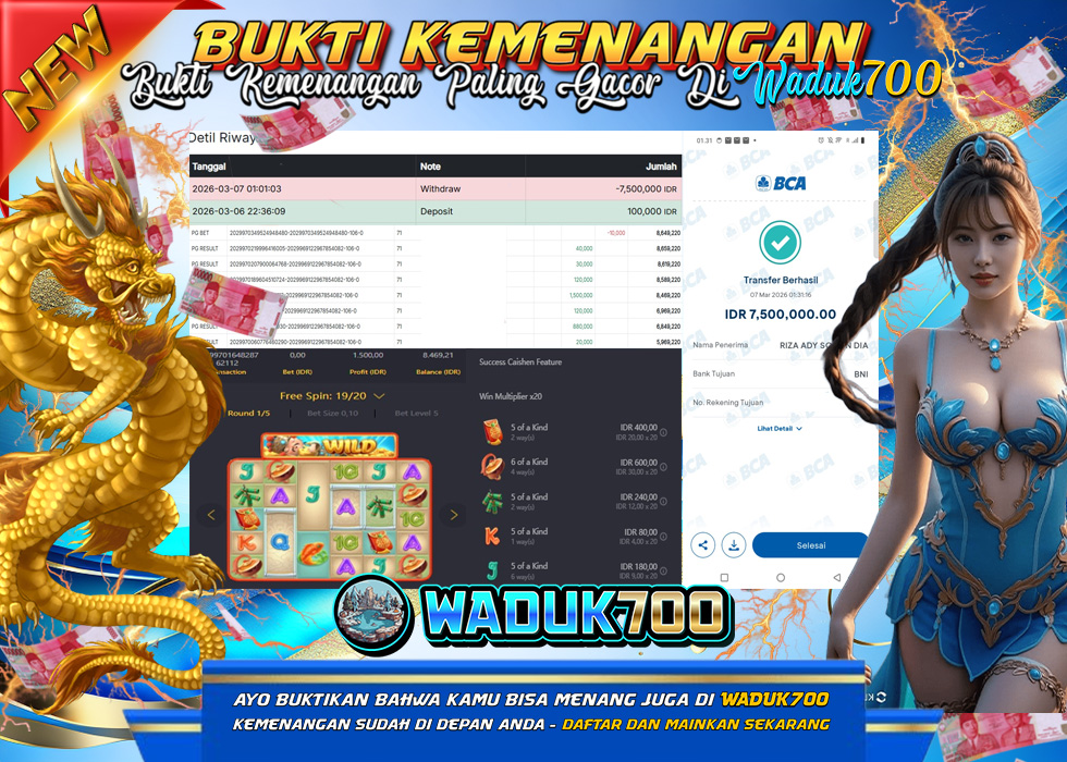 BUKTI JACKPOT SLOT CAISHEN WINS TERPERCAYA DI INDONESIA TGL 07-03-2026