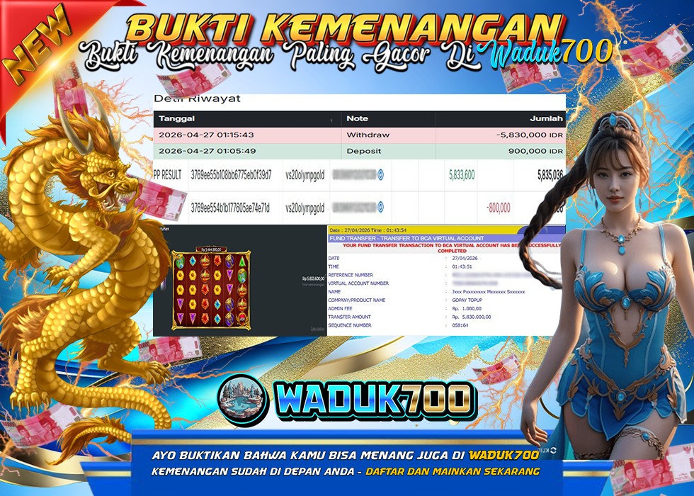 BUKTI JACKPOT SLOT GATES OF OLYMPUS SUPER SCATTER DI INDONESIA TGL 27-04-2026