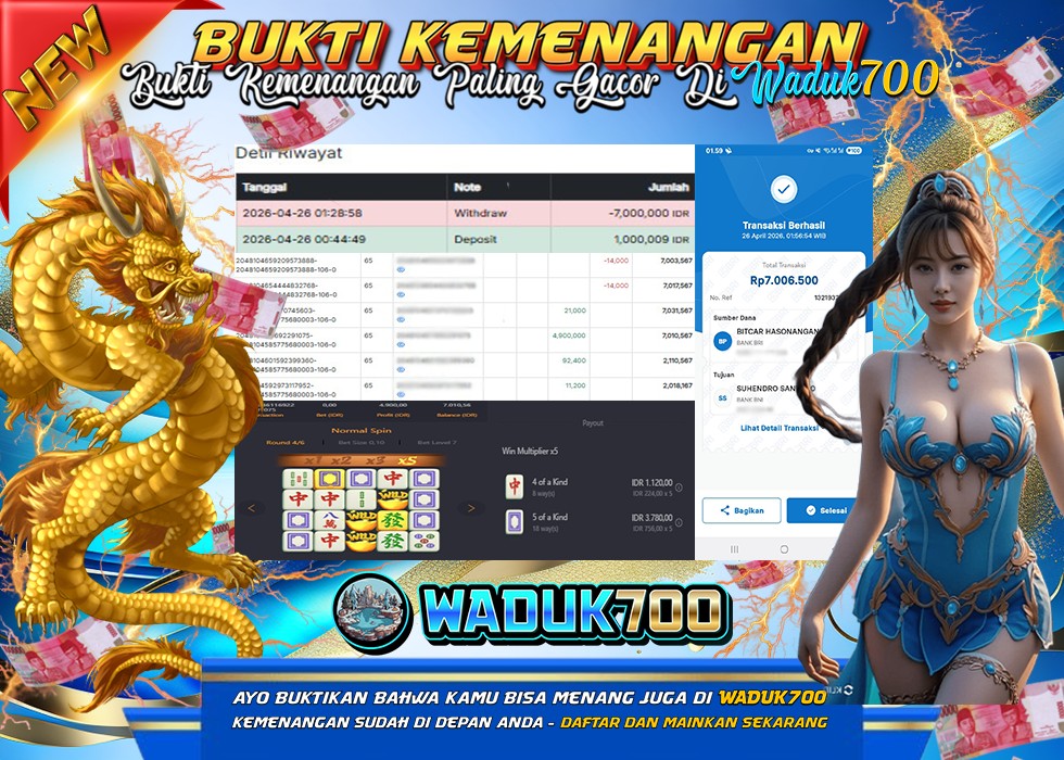 BUKTI JACKPOT SLOT MAHJONG WAYS DI INDONESIA TGL 26-04-2026