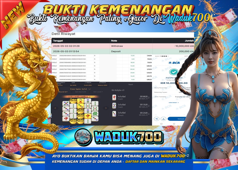 BUKTI JACKPOT SLOT MAHJONG WAYS 2 DI INDONESIA TGL 03-05-2026