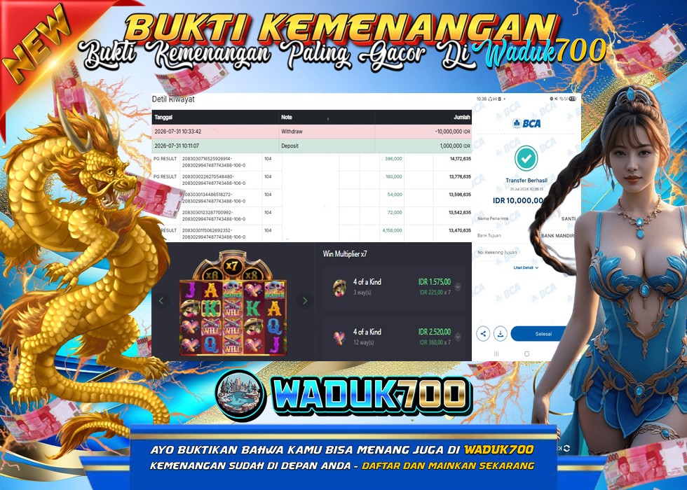 BUKTI JACKPOT SLOT WILD BANDITO DI INDONESIA TGL 31-07-2026