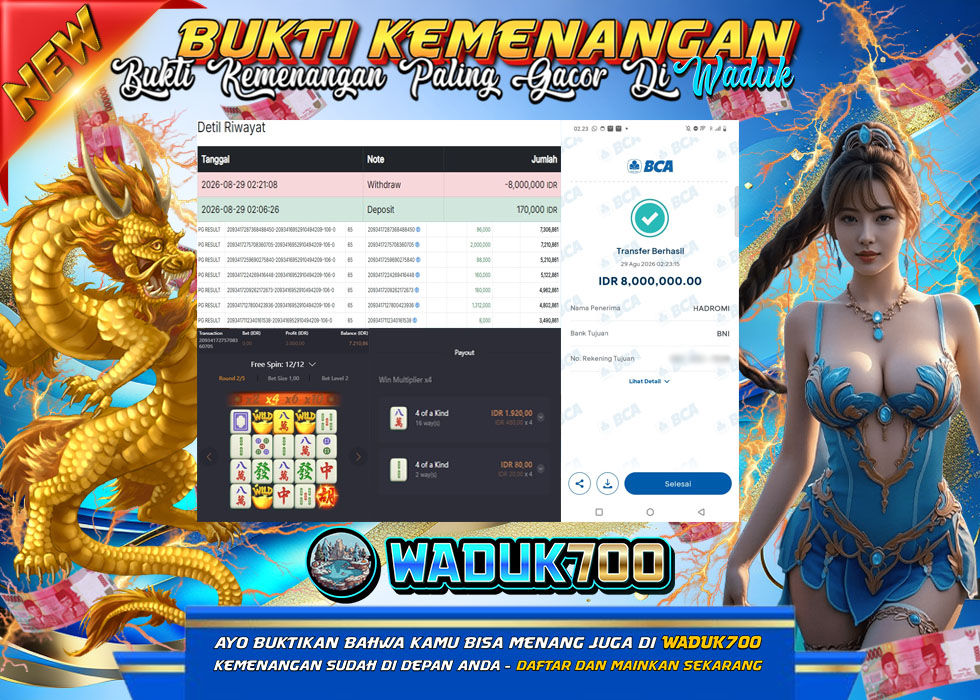 BUKTI JACKPOT SLOT MAHJONG WAYS DI INDONESIA TGL 29-08-2026