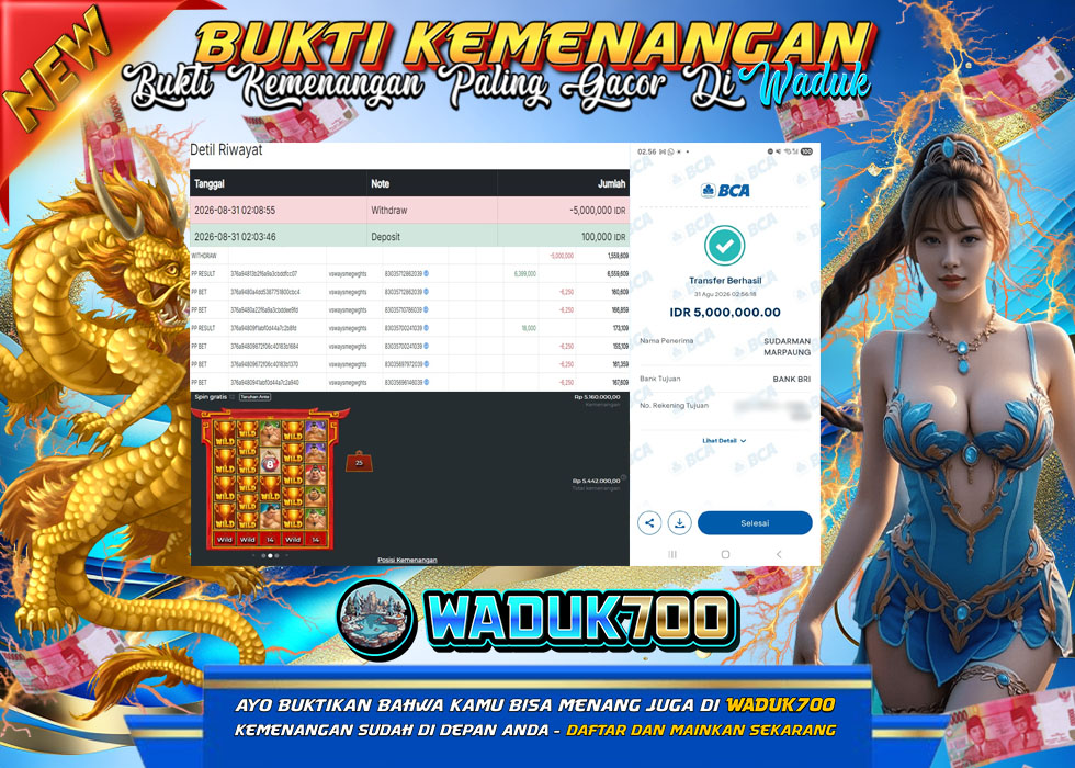 BUKTI JACKPOT SLOT PRAGMATIC PLAY SUMO SUPREME MEGAWAYS DI INDONESIA TGL 31-08-2026
