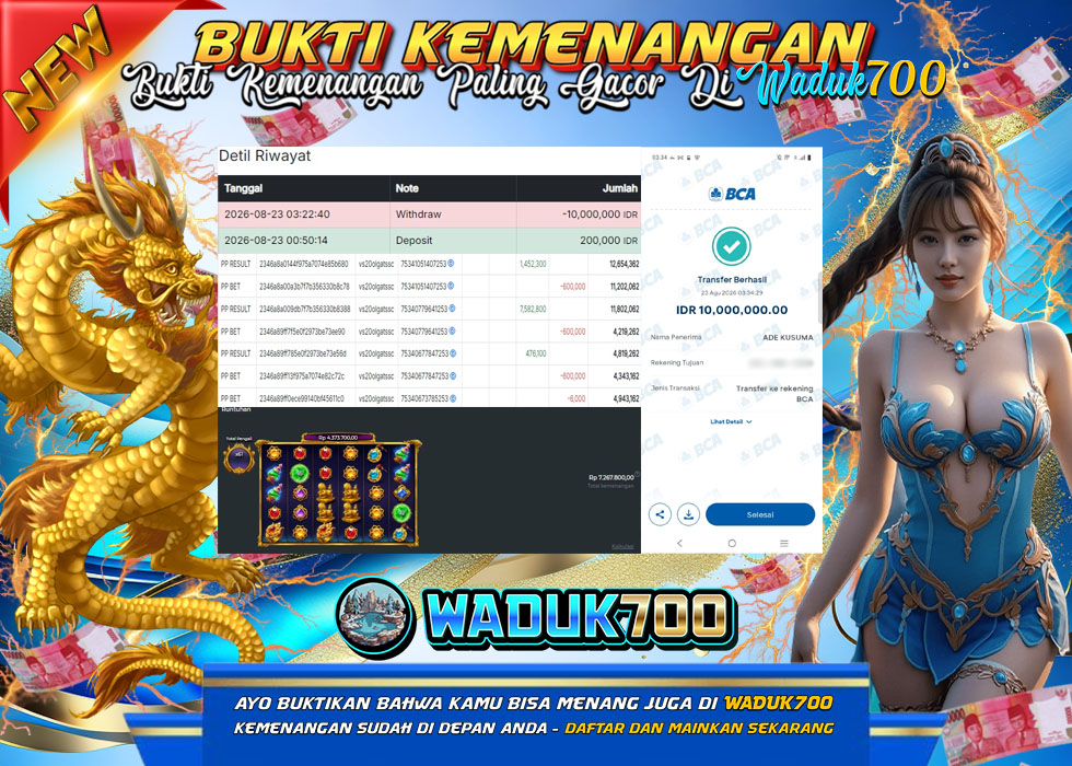 BUKTI JACKPOT SLOT GATES OF GATOT KACA SUPER SCATTER DI INDONESIA TGL 23-08-2026