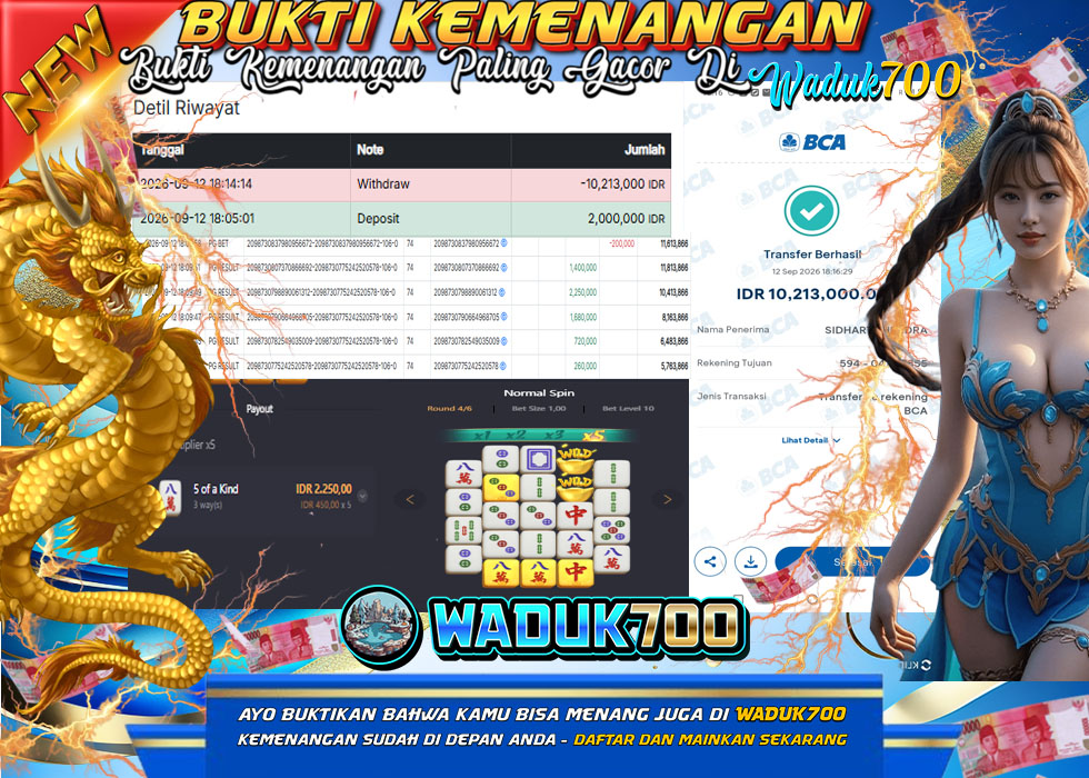 BUKTI JACKPOT SLOT MAHJONG WINS 2 DI INDONESIA TGL 12-09-2026