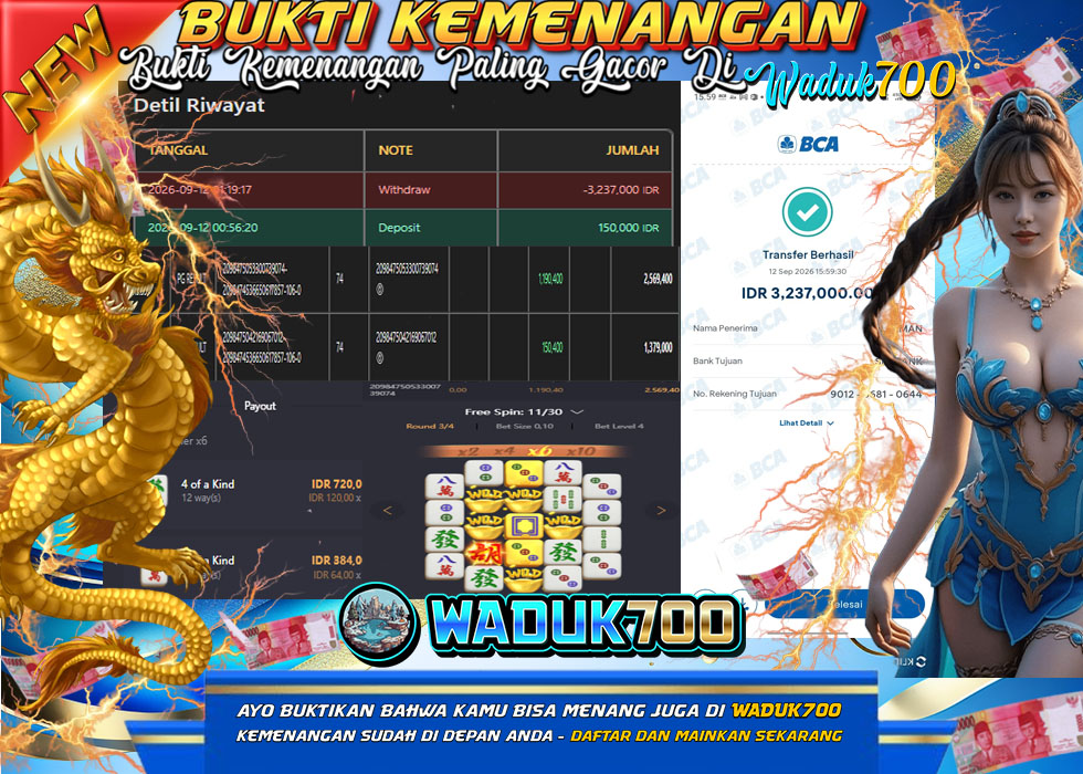 BUKTI JACKPOT SLOT MAHJONG WINS 2 DI INDONESIA TGL 12-09-2026