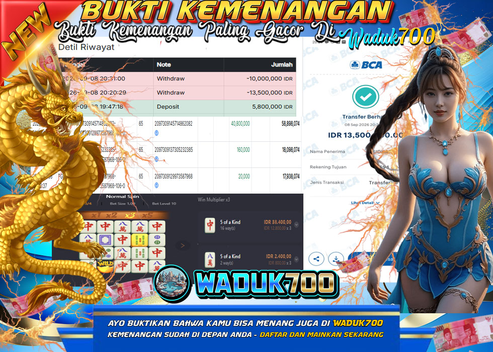 BUKTI JACKPOT SLOT MAHJONG WASY PG SOFT  DI INDONESIA TGL 08-09-2026