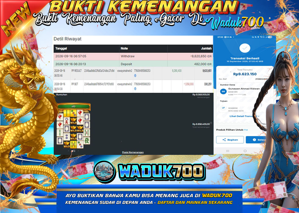 BUKTI JACKPOT SLOT PG SHOF MAHJONG WAYS 2 TERPERCAYA DI INDONESIA TGL 16-09-2026 WADUK700