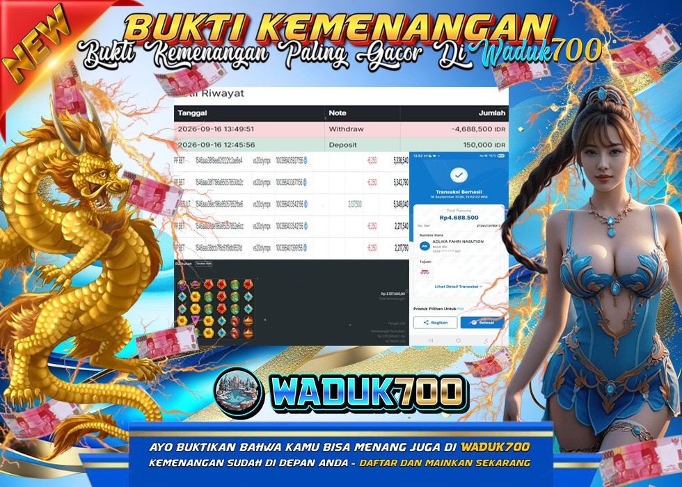 BUKTI JACKPOT SLOT GATES OF OLYMPUS 1000 TERPERCAYA DI INDONESIA TGL 16-09-2026 WADUK700