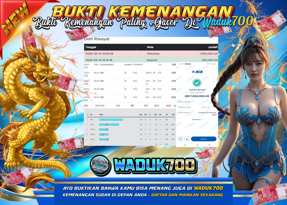 BUKTI JACKPOT TOGEL SYDNEY DI TERPERCAYA DI INDONESIA TGL 14-09-2026 WADUK700